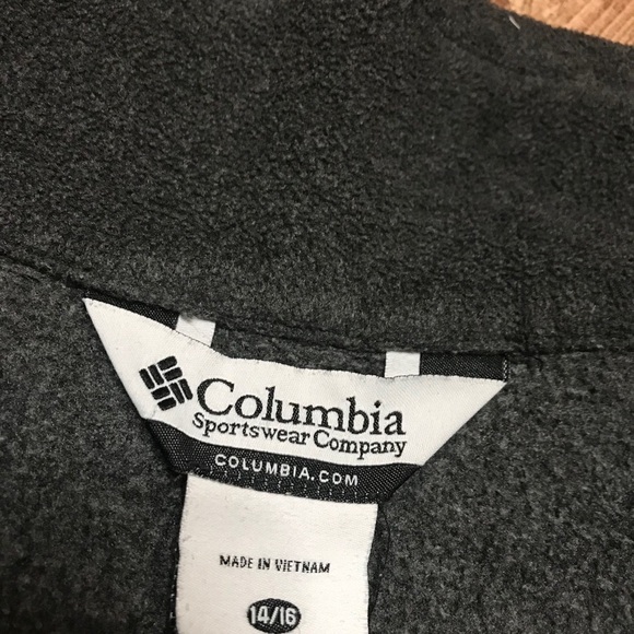 Columbia Gray and Black Color Block Fleece Zip Up - Picture 4 of 7